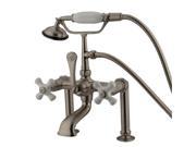 Kingston Brass Cc111T8 Clawfoot Tub Filler With Hand Shower Brushed Nickel Finish