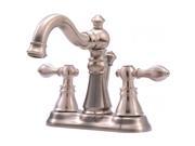 Ultra Faucets UF45113 Two Handle Brushed Nickel Victorian Series Lavatory Faucet