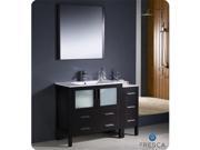 Fresca FVN62 3612ES UNS Torino 48 in. Espresso Modern Bathroom Vanity with Side Cabinet Integrated Sink