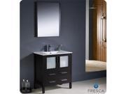 Fresca FVN6230ES UNS Torino 30 in. Espresso Modern Bathroom Vanity with Integrated Sink