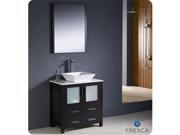 Fresca FVN6230ES VSL Torino 30 in. Espresso Modern Bathroom Vanity with Vessel Sink
