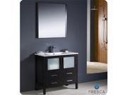 Fresca FVN6236ES UNS Torino 36 in. Espresso Modern Bathroom Vanity with Integrated Sink