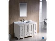 Fresca FVN20 122412AW Oxford 48 in. Antique White Traditional Bathroom Vanity with 2 Side Cabinets