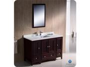 Fresca FVN20 122412MH Oxford 48 in. Mahogany Traditional Bathroom Vanity with 2 Side Cabinets