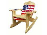 ODM Products Ltd. MM20631 Lohasrus Kids Rocking Chair in Natural Stars and Stripes MM20631
