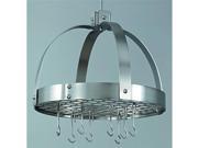 Old Dutch 102SN 18.5 Inch x 21 Inch Dome Satin Nickel Pot Rack with Grid 16 Hooks