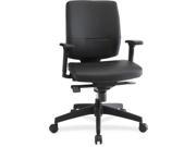 Lorell Adj. Arms Leather Exec. Mid back Chair