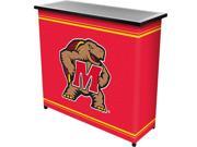 Trademark Poker CLC8000 MD Maryland UniversityT 2 Shelf Portable Bar with Case