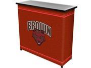Trademark Poker LRG8000 BRU Brown UniversityT 2 Shelf Portable Bar with Case