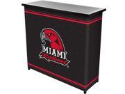 Trademark Poker LRG8000 MUOH Miami University OhioT 2 Shelf Portable Bar with Case