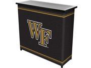 Trademark Poker LRG8000 WFU Wake Forest UniversityT 2 Shelf Portable Bar with Case