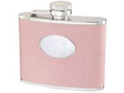 Visol VF1185 Aruba Light Pink Synthetic Leather Stainless Steel 4oz Hip Flask
