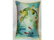 Betsy Drake HJ098 Betsy s Sea Turtle Art Only Pillow 15 x22