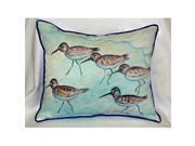 Betsy Drake HJ269 Sandpipers Art Pillow 15 in. x 22 in.