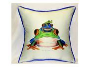 Betsy Drake HJ456 Stacked Frogs Art Only Pillow 18 x18