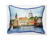 Betsy Drake HJ728 Annapolis City Dock Art Only Pillow 15 x22