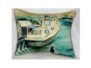 Betsy Drake HJ932 Oyster Boat Art Only Pillow 16 x20