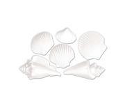Beistle 55175 White Plastic Seashells Pack of 12