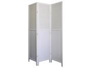 Ore International R5420 Shutter Door 3 Panel Room Divider White