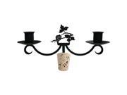 Village Wrought Iron C WB 157 Grapevine Wine Bottle Topper Candelabra