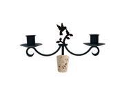 Village Wrought Iron C WB 18 Hummingbird Wine Bottle Topper Candelabra