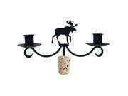 Village Wrought Iron C WB 19 Moose Wine Bottle Topper Candelabra