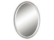 Uttermost 01102 B Uttermost Sherise Brushed Nickel Oval Mirror