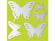 Brewster Home Fashions MA99232 Butterflies Peel and Stick Mirror Art Pack of 2