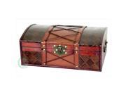 Quickway Imports QI003033 Pirate Treasure Chest with Leatehr X