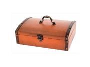 Quickway Imports QI003050 Small Vintage Style Leather Treasure Chest