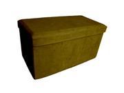Yu Shan CO USA Ltd 112 73 Seat Pad Folding Storage Bench. Micro suede cover Brown