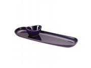 Rachael Ray Baguette Tray with Dipping Cup Purple