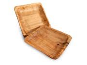Enrico 2171 Root Wood Square Plate Set of 2