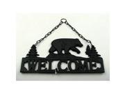 Bear Hanging Welcome Sign