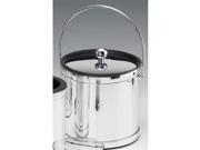 Kraftware 75868 Mylar Polished Chrome 3 Quart. Ice Bucket with Bale Handle Bands and Metal Cover