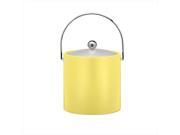 Kraftware 13966 B.C. Lemon 3 Quart Ice Bucket Chrome Bale Handle Chrome Flat Knob Frosted Vinyl Lid