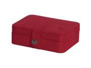 Mele Co 0057322M Giana Plush Fabric Jewelry Box with Lift Out Tray in Red