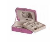 Mele Co 0057323M Giana Plush Fabric Jewelry Box with Lift Out Tray in Pink