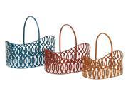 Benzara 34979 Metal Basket Set of 3