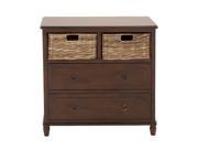 Benzara 96339 Wood Basket Dresser