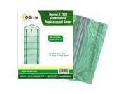Ogrow 5 TIER Greenhouse PE Replacement Cover To Fit Frame Size 19.3 W X 27.2 D X 78.7 H