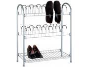 Organize It All 17704W 12 Pair Wire Shoe Rack With Storage Shelf Pack of 3