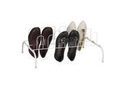 Household Essentials 2115 1 9 Pair White Wire Shoe Rack White finish