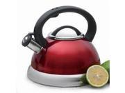 Evco International 77016 Alexa Metallic Cranberry 3 Qt Tea Kettle