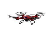 Microgear EC15088-Red 2.4 GHZ. Radio Control 4 Channel 6 Axis Gyro DX-772 QuadCopter Camera, Red