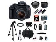 Canon EOS Rebel T5 DSLR Camera with EF S 18 55mm IS II Lens 32GB Memory Card Extra Battery Pack Deluxe Accessory Kit