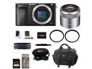 Sony a6000 Alpha A6000 Mirrorless Digital Camera Body with 18 55mm Lens and 32GB Deluxe Accessory Kit