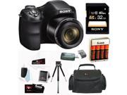 SONY Cyber shot DSCH300B Digital Camera in Black 32GB Accessory Kit