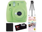 Fujifilm Instax Mini 9 (Lime Green) w/ Shiny Star Film (1-PK) Essentials Bundle