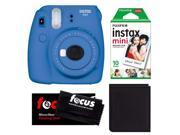 Fujifilm Instax Mini 9 (Cobalt Blue) w/ Instax Film & Photo Wallet